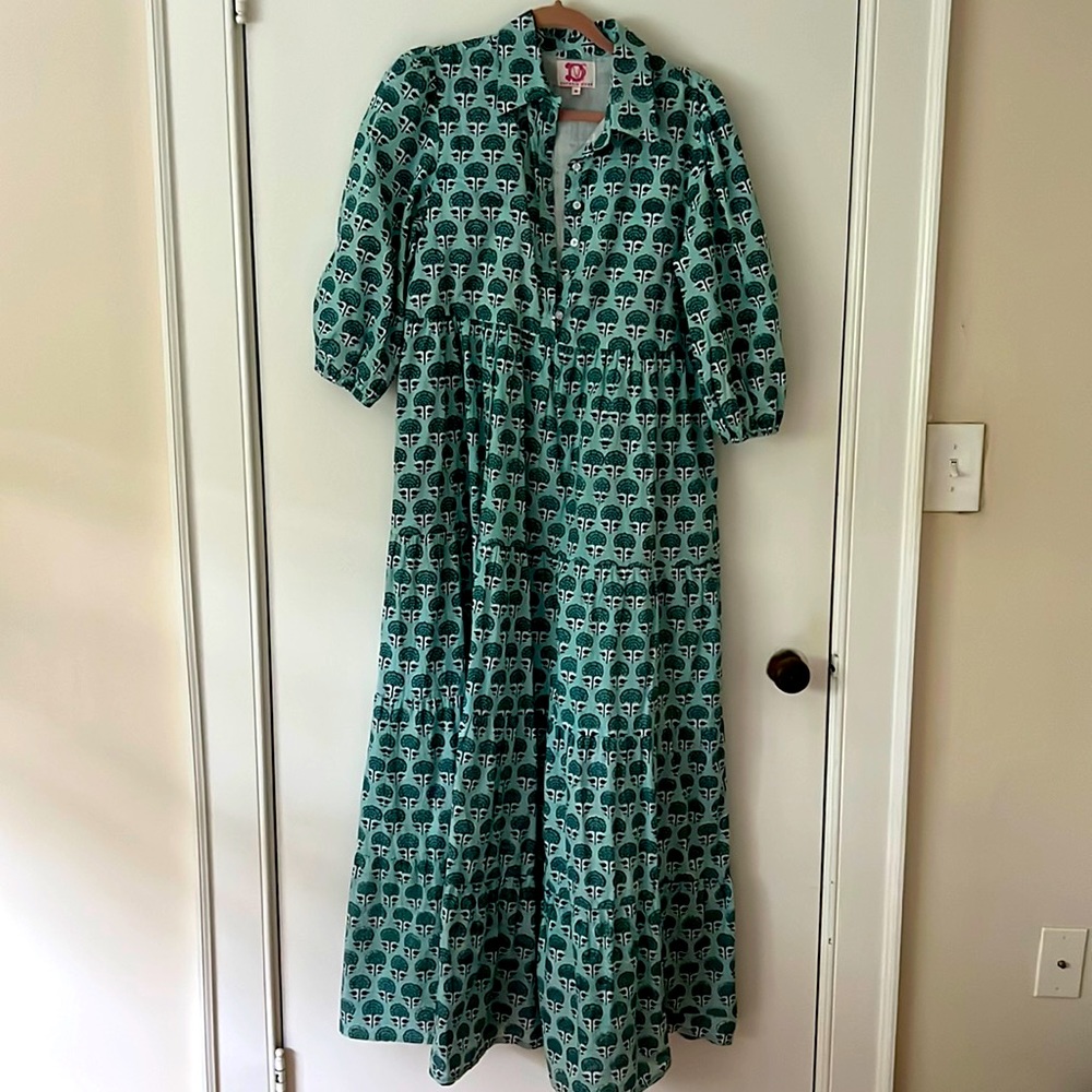 Victoria Dunn Maxi Blockprint Shirtdress